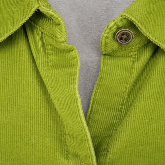 J Jill Top Womens Medium Green Corduroy Tunic Long Sleeve Boho Chic Hipster - Picture 10 of 16